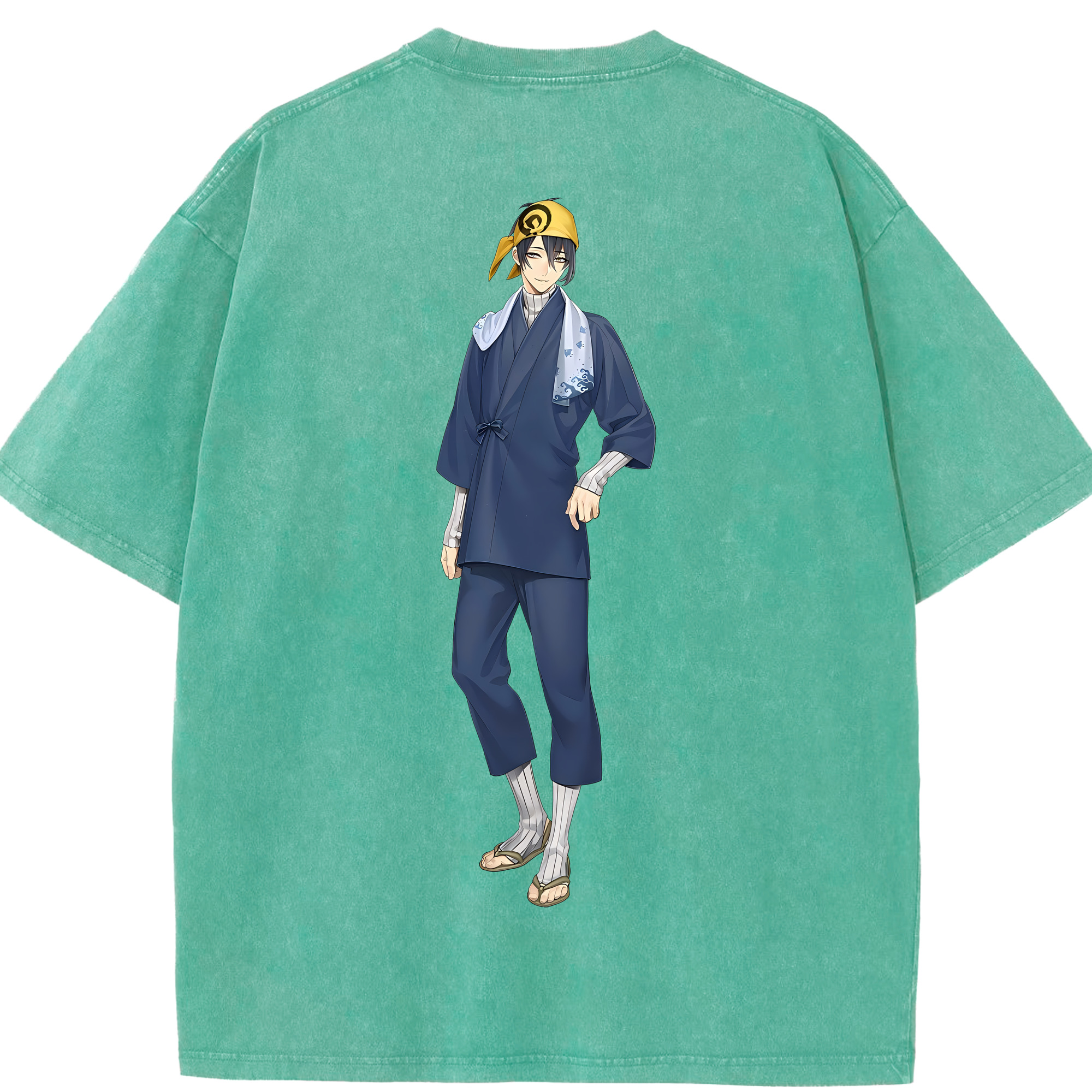 （画像用） 刀剣乱舞 Touken Ranbu 綿100% ヴィンテージ風 半袖Tシャツ（背面プリント）